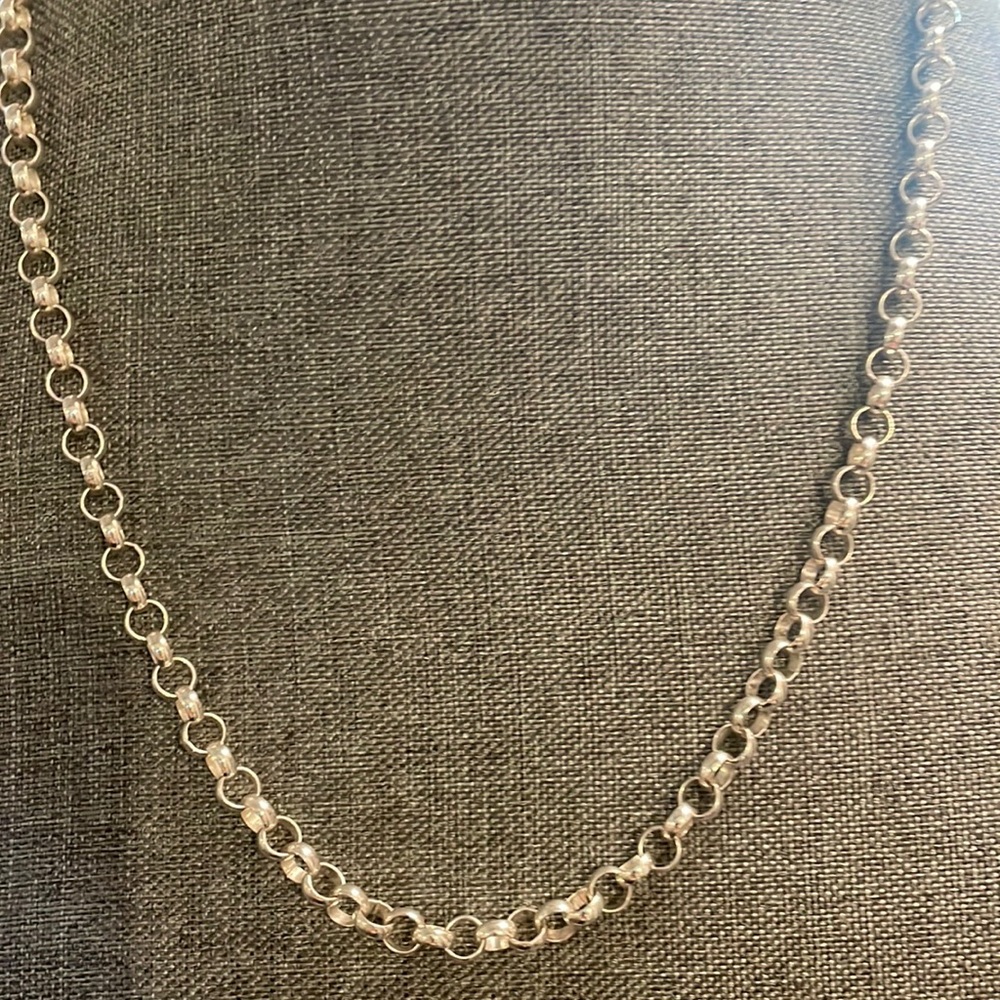 925 silver 22 3/4 inch very heavy necklace Nr. 1 selling on Etsy this year.